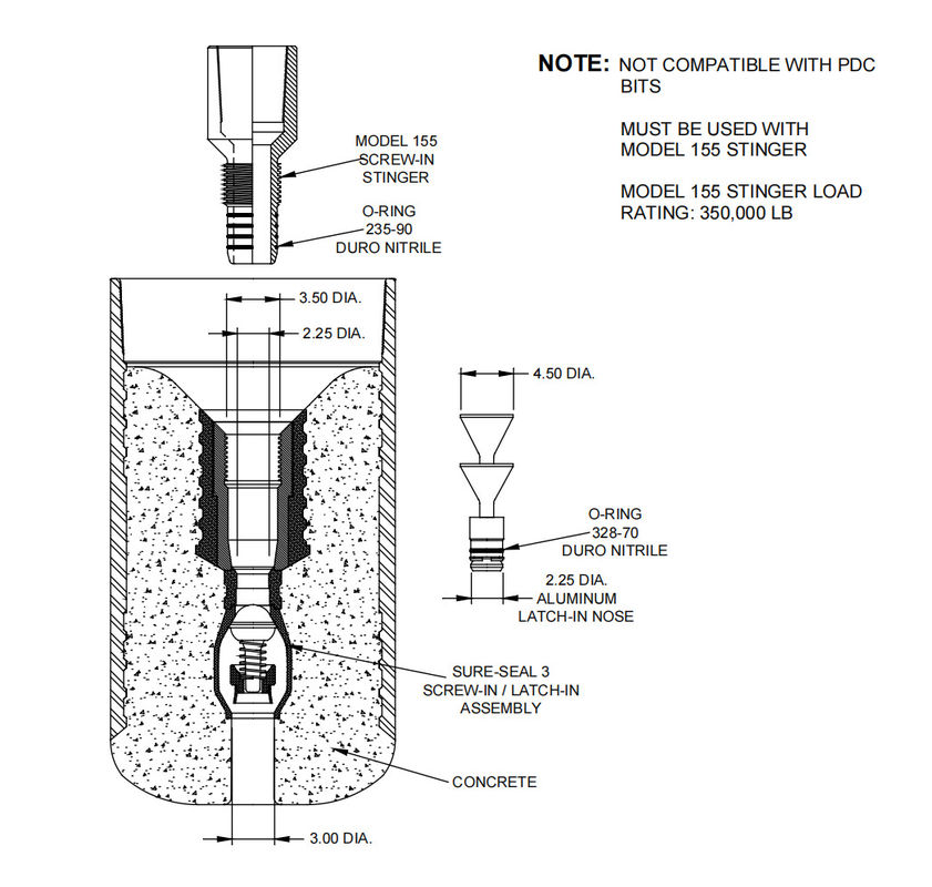 API tiêu chuẩn đâm trong cổ áo nổi và giày với 100% phụ kiện PDC cho giếng xi măng