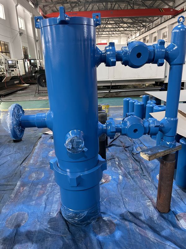 6-5/8' API Casing LTC BTC Buckle kết nối áp suất làm việc 21Mpa Double Plug Cementing Head With Wooden Packing 500KG
