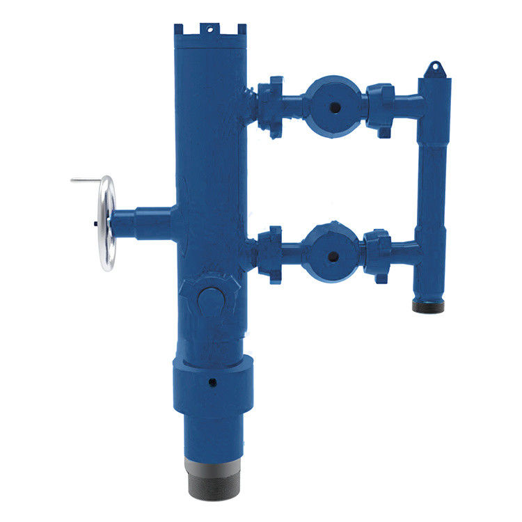 13-3/8' API Casing LTC BTC Buckle kết nối 35Mpa áp suất làm việc Double Plug Cementing Head With Wooden Packing