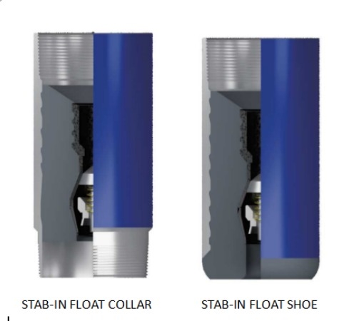 API 5CT Không quay Downhole Công cụ xi măng 20 Special Thread P110 Vòng cổ nổi và giày nổi với ống lồng